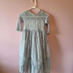 Gray lace dress
